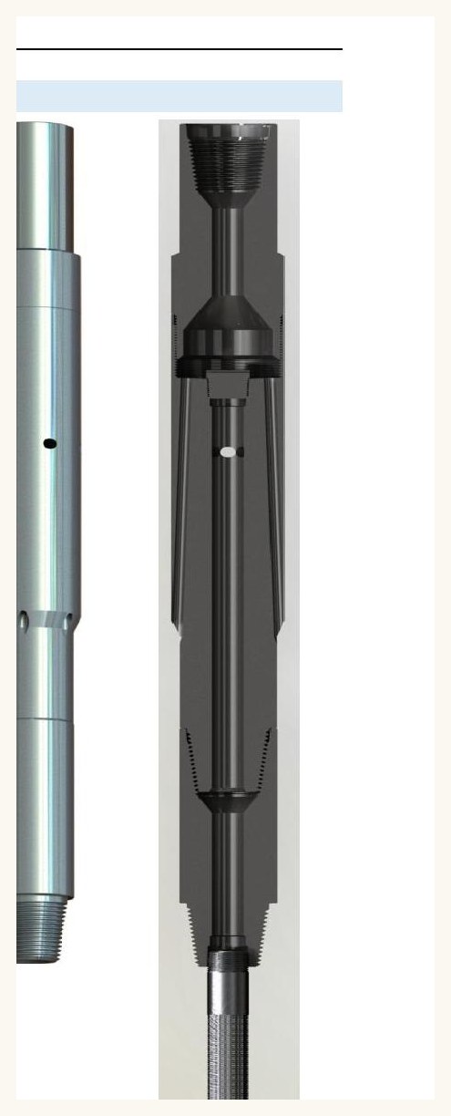 Compact 3-5/8 inch vacuum tool and internal cutaway